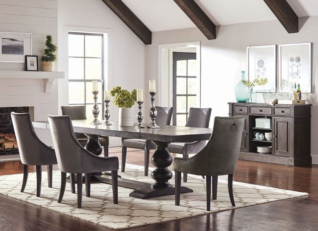 Coaster® Phelps 8-Piece Antique Noir/Gray Dining Set-1