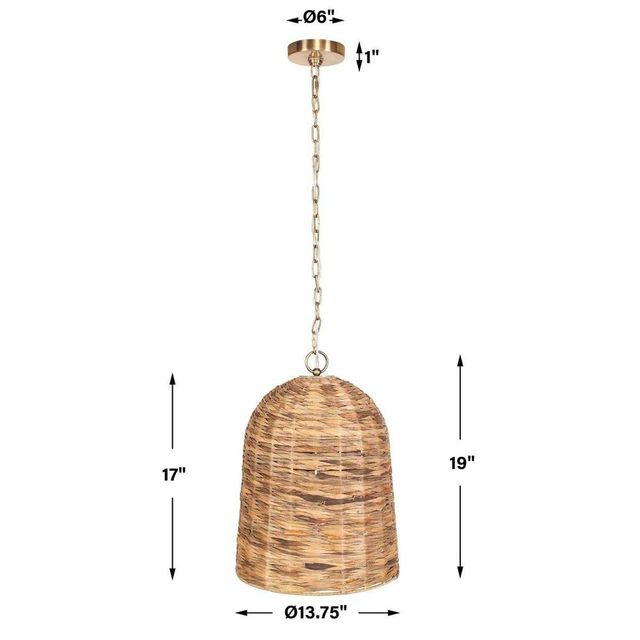 Uttermost® Rotorua Natural Woven Pendant-2
