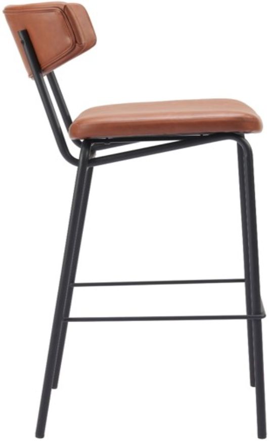 Zuo® Modern Charon Vintage Brown Barstool-1