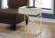 Monarch Specialties Inc. Beige Marble 24"H Drawer Accent Table with Gold Metal Base-1
