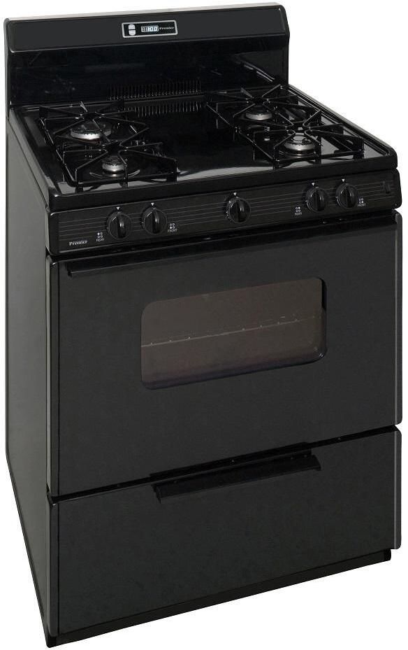 Premier 30" Black Freestanding Gas Range-0