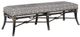 Currey & Company Scarlett Black Tuxedo Bench-1
