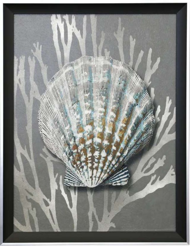 Stylecraft Shell III Black/Gray/Silver Wall Art -0