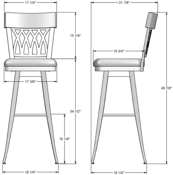 Amisco Customizable Oxford Upholstered Swivel Spectator Stool-2