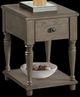 Elements International Kings Court Gray Chairside Table with USB -0