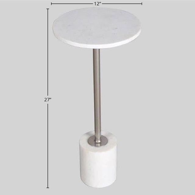 Parker House® Crossings Monaco Marble Accent Table with Metal Support -1