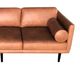 A & B Home Hazel Brown Sofa with Square Arms and Two Bolster Pillows-2