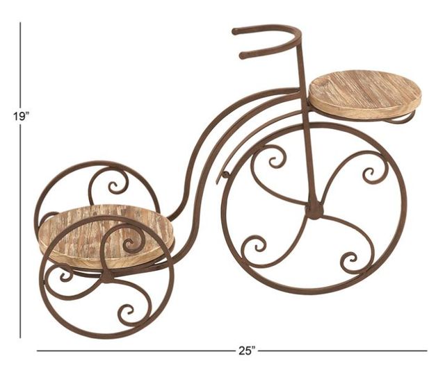 Deco Marche Brown 25" Bike Plantstand-3