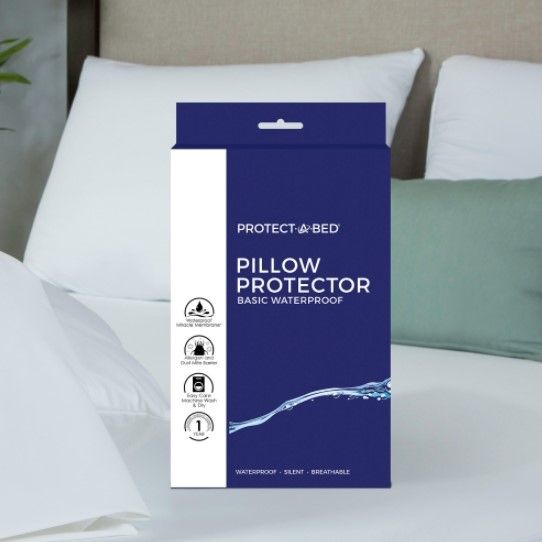 Protect-A-Bed® Basic White Queen Pillow Protector-1