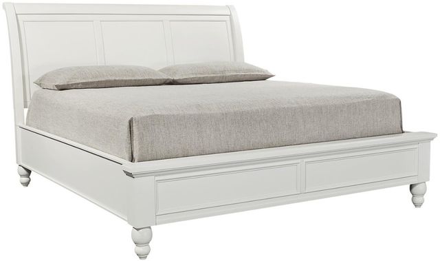aspenhome® Cambridge White Queen Sleigh Bed-0