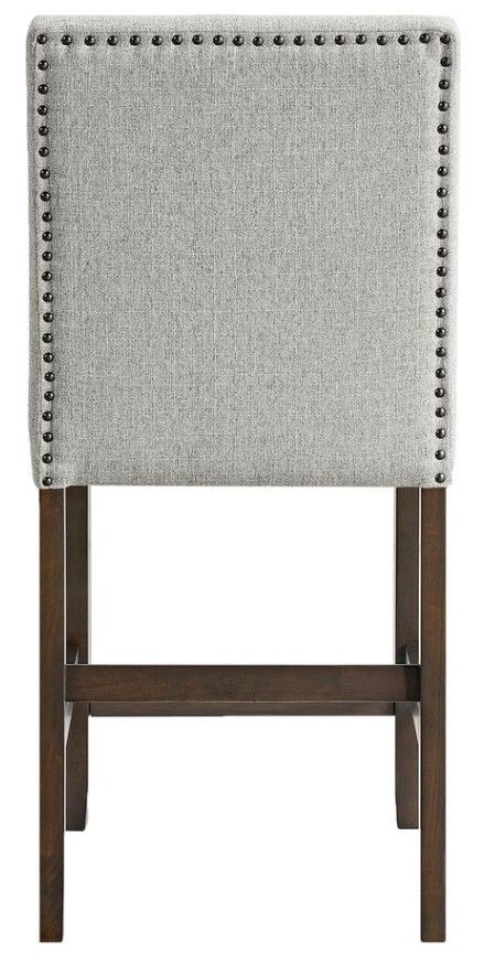 Elements International Seneca Brown/Gray Counter Side Chair -1