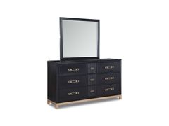 Scarlet Dresser and Mirror