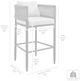 Armen Living Alegria 2-Piece Black/Gray Aluminum/Rope Outdoor Counter Stool Set-2