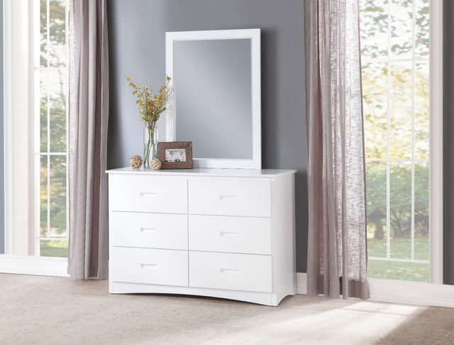 Mazin Furniture Galen White Mirror-4