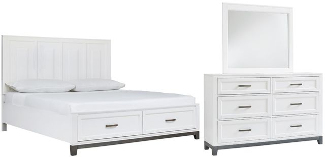 Benchcraft® Brynburg 3-Piece White California King Panel Bed Set-0