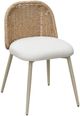 TOV Furniture Alexa Cream/Natural Linen/Rattan Outdoor Dining Chair-0