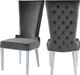 Meridian Furniture Serafina Gray Velvet Dining Chair-1