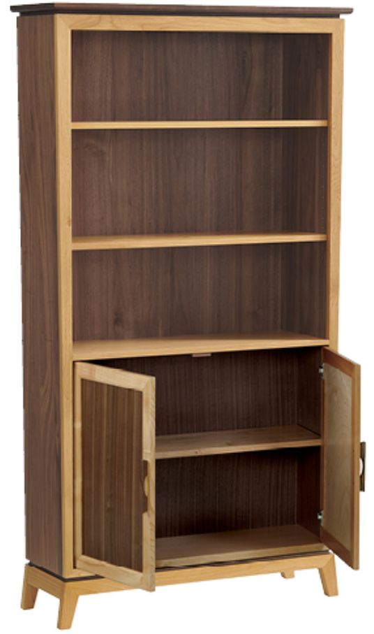 Whittier Wood® Furniture Addison Duet Bookcase with Doors-4
