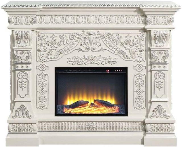 ACME Furniture Vanaheim Antique White Fireplace-3