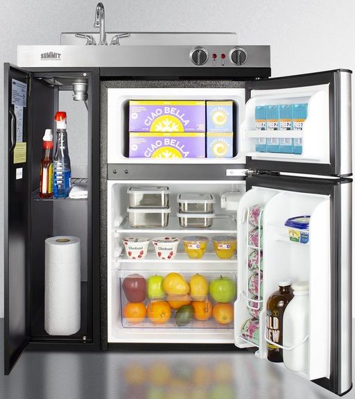 Summit® 30" Black and Stainless Steel All-In-One Kitchenette-5