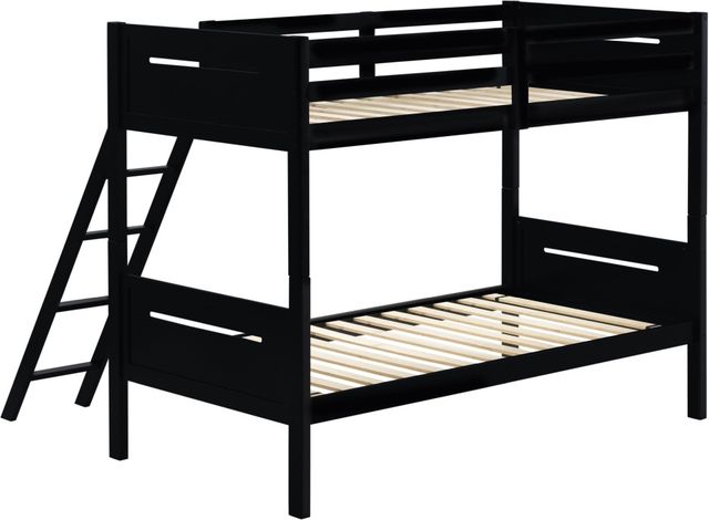 Coaster® Littleton Black Twin/Twin Bunk Bed-1