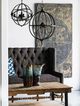 A & B Home Vintage Glamour Antique Black Abstract Chandelier-4