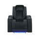 Duran Black Power Recliner With LED Lighting-3