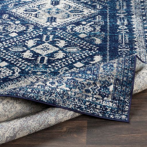 Surya Monte Carlo Navy 3'x7' Runner Rug-4
