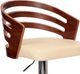 Armen Living Adele Chrome/Cream/Walnut Swivel Bar Stool-3