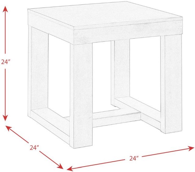 Elements International Hardy Cherry End Table-2