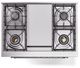 Ilve® Nostalgie II Series 36" Stainless Steel Pro Style Dual Fuel Range-2