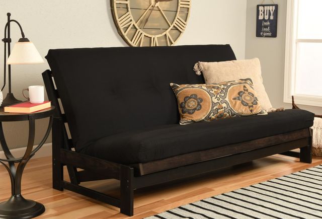 Kodiak Furniture Twill Black 6" Coil Hinged Innerspring Full Futon Mattress -1