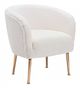 Zuo® Sherpa Beige & Gold Accent Chair-0