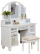 Furniture of America® Tracy 3-Piece White Vanity Set-0