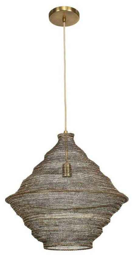 Uttermost® Sigh Antique Brass Pendant-3