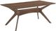 Elements International Razor Walnut Standard Height Rectangle Dining Table-1