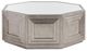 Lexington Home Ariana Rochelle Mirrored Top Octagonal Cocktail Table with Silver Leaf Base-0