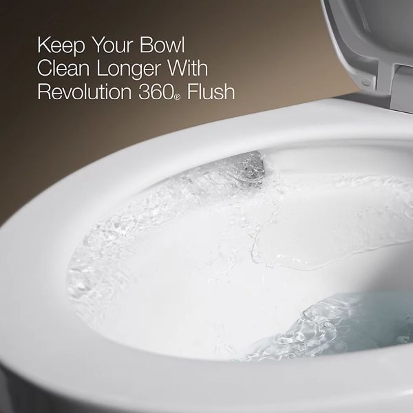 KOHLER® Corbelle® Biscuit 2-Piece Elongated Toilet with Skirted Trapway, 1.28 Gpf-3