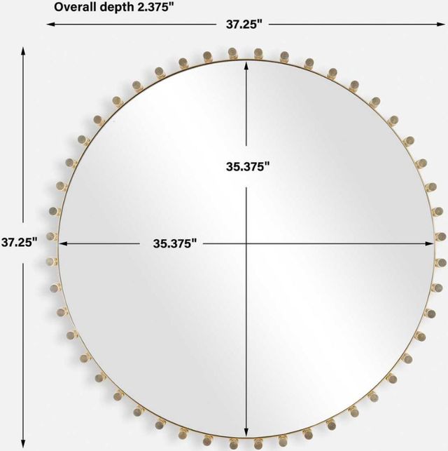 Uttermost® Avelyne Brass Round Mirror-3