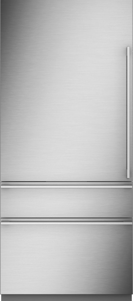 Monogram® 36" 20.2 Cu. Ft. Panel Ready Premium Integrated Left Hinge Built-In Bottom Freezer Refrigerator-1