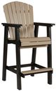 Signature Design by Ashley® Fairen Trail 5-Piece Black/Driftwood Outdoor Bar Dining Set-2