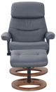 BenchMaster Furniture Avery Steel Blue Manual Recliner with Ottoman-4