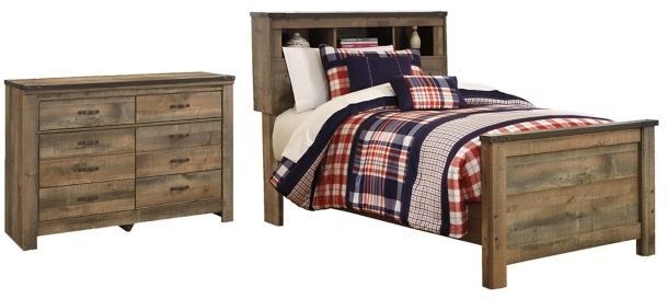 Signature Design by Ashley® Trinell 2-Piece Brown Twin Bookcase Bed Set-0
