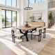 Amisco Customizable Parade 36" Dining Table with Two Leaf's -2