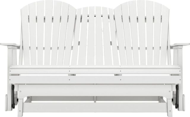 Signature Design by Ashley® Hyland Wave White Plastic Outdoor Glider Loveseat-1