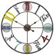 YHD Whimsical Design Black/Blue/Light Blue/Red/Yellow Wall Clock-0