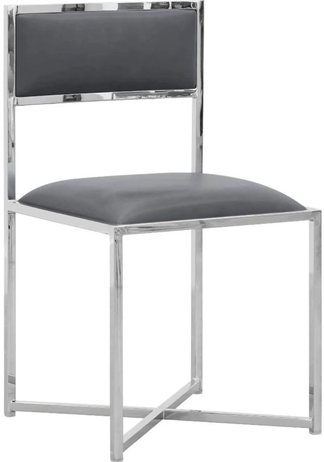 Modus Furniture Amalfi Cobalt X-Base Side Chair with Chrome Base-0