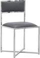Modus Furniture Amalfi Cobalt X-Base Side Chair with Chrome Base-0