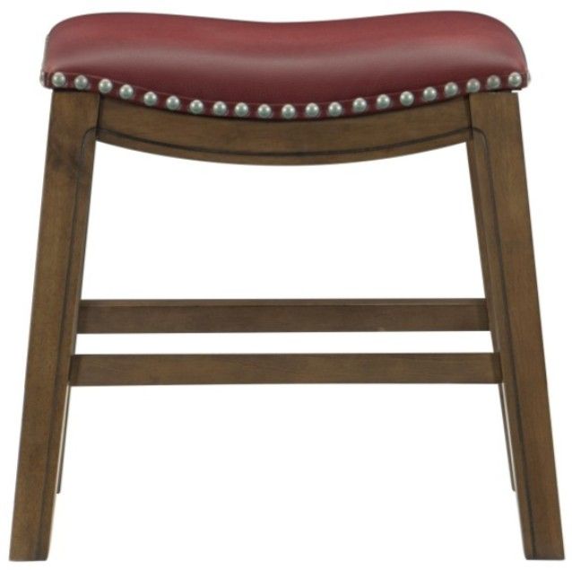 Homelegance® Ordway Brown/Red 18" Stool-2