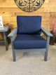 Tofino Outdoor Chair - Slate Grey Frame with Navy Cushion Set-3